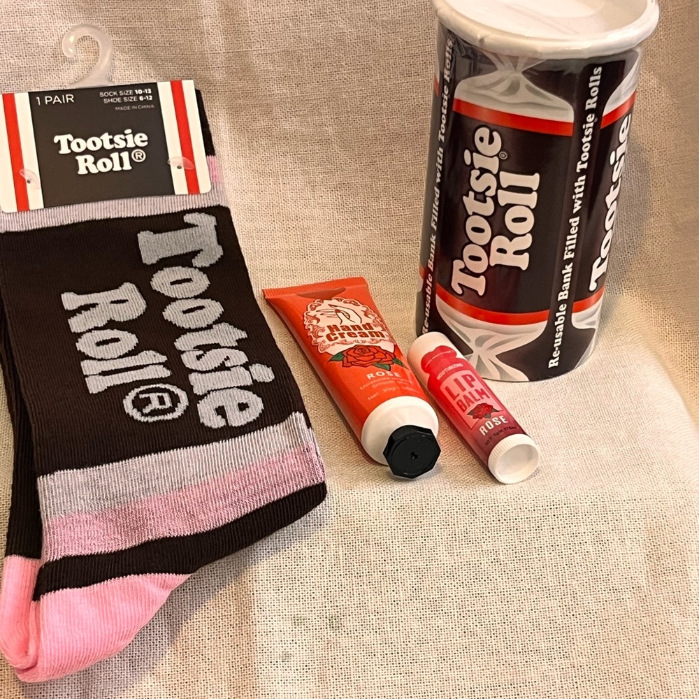 Nostalgic Tootsie Roll Brown and Pink Sock Bundle